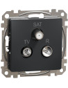 SE Розетка TV+FM+SAT цвят Антрацит Sedna - SDD114481 - Цена | LEDs4economy