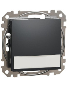 SE Бутон с подсветка 12V и етикет цвят Антрацит Sedna - SDD114143L - Цена | LEDs4economy