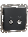 SE Розетка TV+SAT преходна 7dB цвят Антрацит Sedna - SDD114474S - Цена | LEDs4economy