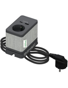 SE Модул за бюро 1х шуко и 2хUSB тип A+C, кабел 2м, цвят Антрацит / Текстил Unica System+ - INS44051 - Цена | LEDs4economy