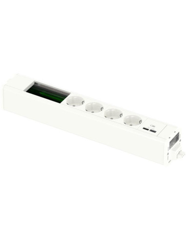 Модул 4х шуко, 2хUSB тип A+C и 2х празен 45х45мм цвят Бял Unica System+ SE