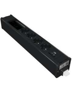 SE Модул 4х шуко, 2хUSB тип A+C и 2х празен 45х45мм цвят Антрацит Unica System+ - INS44257 - Цена | LEDs4economy