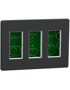SE Моноблок за скрит монтаж 3x4 мод. цвят Антрацит Unica System+ - NU173454 - Цена | LEDs4economy 2