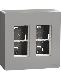 SE Моноблок за открит монтаж 2x4 мод. цвят Алуминий Unica System+ - NU122430 - Цена | LEDs4economy 2