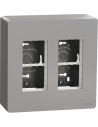 SE Моноблок за открит монтаж 2x4 мод. цвят Алуминий Unica System+  - NU122430 - 2