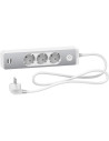 SE Разклонител бял/алуминий 3 гнезда, 2xUSB 1.5 метра /1.5mm2 и ключ серия UNICA - ST943U1WA - Цена | LEDs4economy