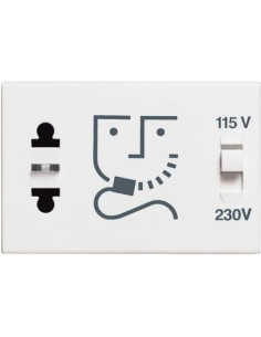 BTICINO Контакт за самобръсначка 3 мод. цвят Бял Classia - RW4177 - Цена | LEDs4economy