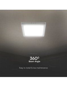 V-TAC 24W LED SAMSUNG Чип Backlit Панел Външен монтаж Квадрат 3000K - 105141 - Цена | LEDs4economy 2