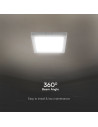 V-TAC 12W LED SAMSUNG Чип Backlit Панел Външен монтаж Квадрат 3000K - 104951 - 2