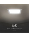 V-TAC 24W LED SAMSUNG Чип Backlit Панел Вграждане Квадрат 3000K - 104891 - 4