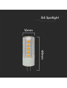 LED Крушка - SAMSUNG ЧИП 3.2W G4 6400K - 3