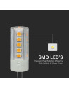 LED Крушка - SAMSUNG ЧИП 3.2W G4 6400K - 4