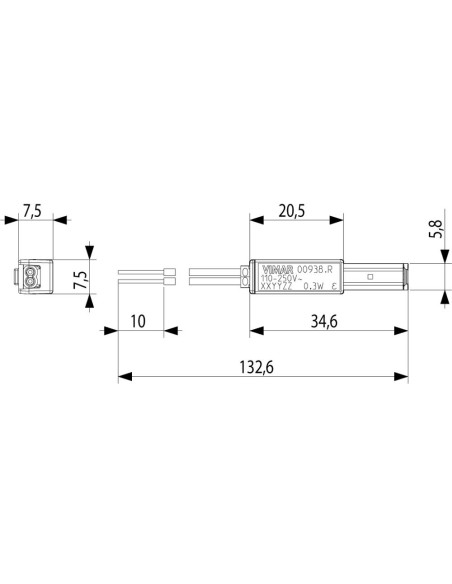 VIMAR 00938.R LED модул за сигнализация 110-250 V 50/60 Hz 0,3 