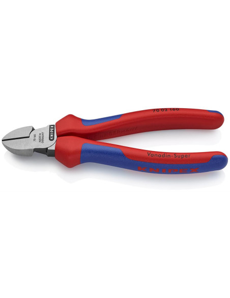 Knipex Клещи диагонални резачки, синьо-червена ръкохватка 160мм,