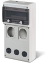 Scame Табло за индустриални контакти и DIN модули IP66, UV, PG вход, серия BLOCK (11 DIN и 2х16A или 32A и 3хШуко) - 632.4520-0 