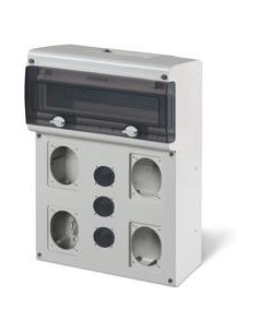 Scame Табло за индустриални контакти и DIN модули IP66, UV, PG вход, серия BLOCK (14 DIN и 4х16A или 32A и 3хШуко) - 632.5520-0 