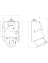 Scame Промишлен комбиниран контакт 3P+N+Е 16A+шуко IP54 серия Optima Combi  - 513.1657-DN
