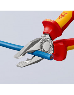 Knipex Комбинирани клещи, хромирани, VDE 1000V жълто-червена ръкохватка 160мм, - K0306160 - Цена | LEDs4economy