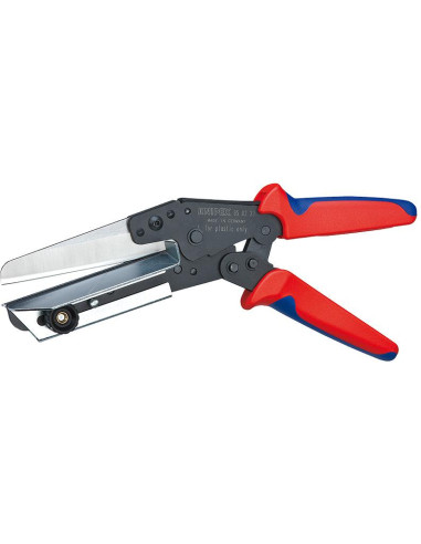 Knipex Ножици за перфорирани канали, синьо-червена ръкохватка 