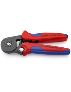 Knipex Клещи автоматични за кримпване на кабелни накрайници 0.08-10мм2 шестостен, ръкохватка 180мм, с пружина, - K975314 - Цена 