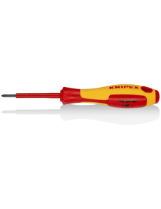 Knipex Отвертка PH 0, VDE 1000V жълто-червена ръкохватка 162мм, - K982400 - Цена | LEDs4economy