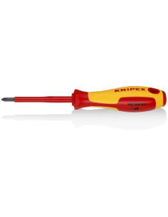 Knipex Отвертка PH 1, VDE 1000V жълто-червена ръкохватка 187мм, - K982401 - Цена | LEDs4economy