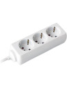 COMMEL Разклонител БЯЛ 3x2P+E с кабел 1.4 метра / 1.0mm2 - C0802 - Цена | LEDs4economy