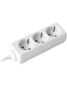 COMMEL Разклонител БЯЛ 3x2P+E с кабел 3 метра / 1.5mm2 - C0804 - Цена | LEDs4economy
