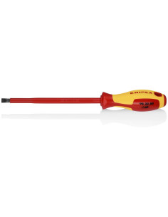 Knipex Отвертка шлиц 8.0, VDE 1000V жълто-червена ръкохватка 295мм, - K982080 - Цена | LEDs4economy