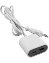 COMMEL Адаптер за контакт бял с USB A+C 1 х шуко  - C245-101