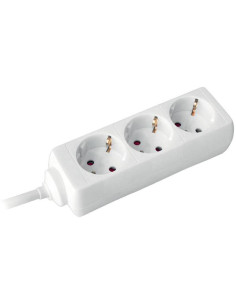 COMMEL Разклонител БЯЛ 3x2P+E с кабел 5 метра / 1.5mm2 - C0806 - Цена | LEDs4economy