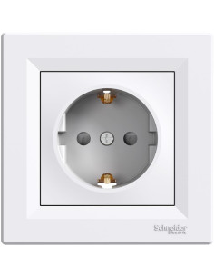 SE Контакт ШУКО 16A с детска защита моноблок цвят Бял Asfora - EPH2900221 - Цена | LEDs4economy