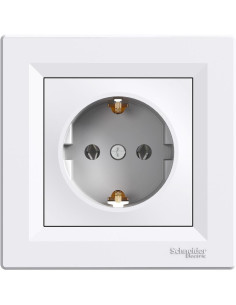 SE Контакт ШУКО 16A моноблок цвят Бял Asfora - EPH2900121 - Цена | LEDs4economy