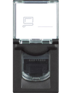 BTICINO Розетка RJ45 cat.5e UTP 1 мод. цвят Черен /блистер/ Classia - RG4279C5E - Цена | LEDs4economy
