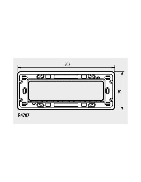 BTICINO Носеща рамка за монтаж с винт 7 мод. /блистер/ Classia  