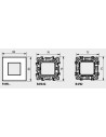 BTICINO Рамка БЯЛ 2 мод. НЕМСКИ СТАНДАРТ за монтаж върху носеща рамка 2 мод. /блистер/ Classia  - R4802RW - 2