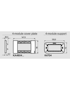 BTICINO Рамка 4 мод. цвят Крем (Sand) Living Now - KA4804KM - Цена | LEDs4economy 2