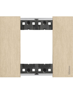 BTICINO Рамка 2 мод. метална цвят Злато (Gold) Living Now - KA4802ZW - Цена | LEDs4economy