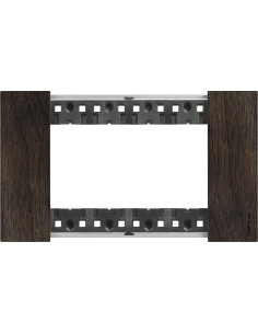 BTICINO Рамка 4 мод. дървена цвят Орех (Walnut) Living Now - KA4804LG - Цена | LEDs4economy