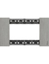 BTICINO Рамка 4 мод. метална цвят Стомана (Steel) Living Now  - KA4804ZG