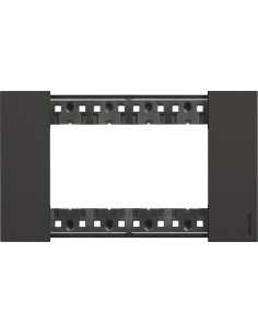 BTICINO Рамка 4 мод. цвят Черен (Black) Living Now - KA4804KG - Цена | LEDs4economy