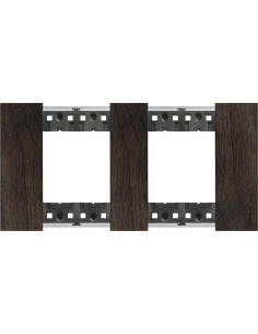 BTICINO Рамка 2x2 мод. дървена цвят Орех (Walnut) Living Now - KA4802M2LG - Цена | LEDs4economy