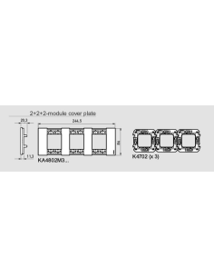 BTICINO Рамка 3x2 мод. цвят Бял (White) Living Now - KA4802M3KW - Цена | LEDs4economy 2
