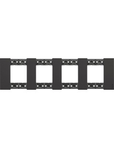 BTICINO Рамка 4x2 мод. цвят Черен (Black) Living Now - KA4802M4KG - Цена | LEDs4economy