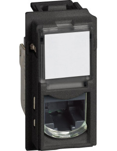 BTICINO Розетка RJ45 cat.5e UTP конектор toolless IDC 1 мод. цвят Черен Living Now - KG4279C5E - Цена | LEDs4economy
