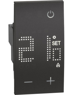 BTICINO Термостат 230V 5A 1NO/1NC 2 мод. цвят Черен Living Now - KG4441 - Цена | LEDs4economy
