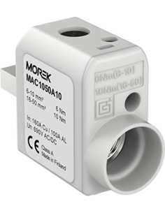 MOREK Изолиран конектор към устройство SR50R 1xAl/Cu 6-50mm², десен, 690V - MAC1054A10 - Цена | LEDs4economy