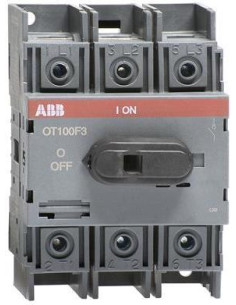 ABB Разединител OT100F3 100A 3P I-0 за DIN монтаж без ръкохватка - 1SCA105004R1001 - Цена | LEDs4economy