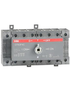 ABB Разединител OT63F4C 63A 4P I-0-II за DIN монтаж без ръкохватка - 1SCA105369R1001 - Цена | LEDs4economy