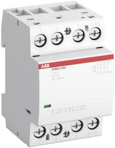 ABB Модулен контактор ESB 63A 4NO 24ac/dc 3 мод.  - 